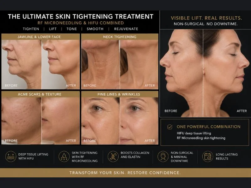 Results of combined treatment for the ultimate skin tightening treatment West Drayton